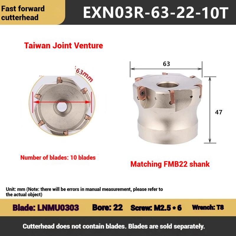 1113-EXN03R fast feed milling cutter disk Toshiba double-sided open roughness internal coolant water discharge milling cutter disk LNMU0303 milling cutter blade Shandong Denso Pricision Tools Co.,Ltd.